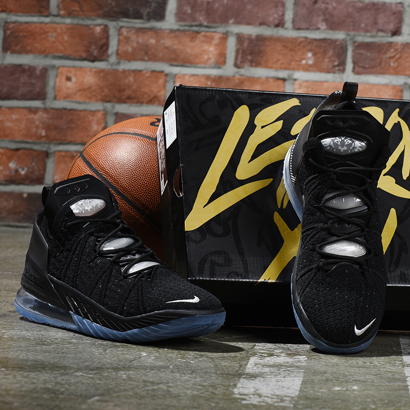 2020 Nike LeBron James 18 Black Gamma Blue Basketball Shoes